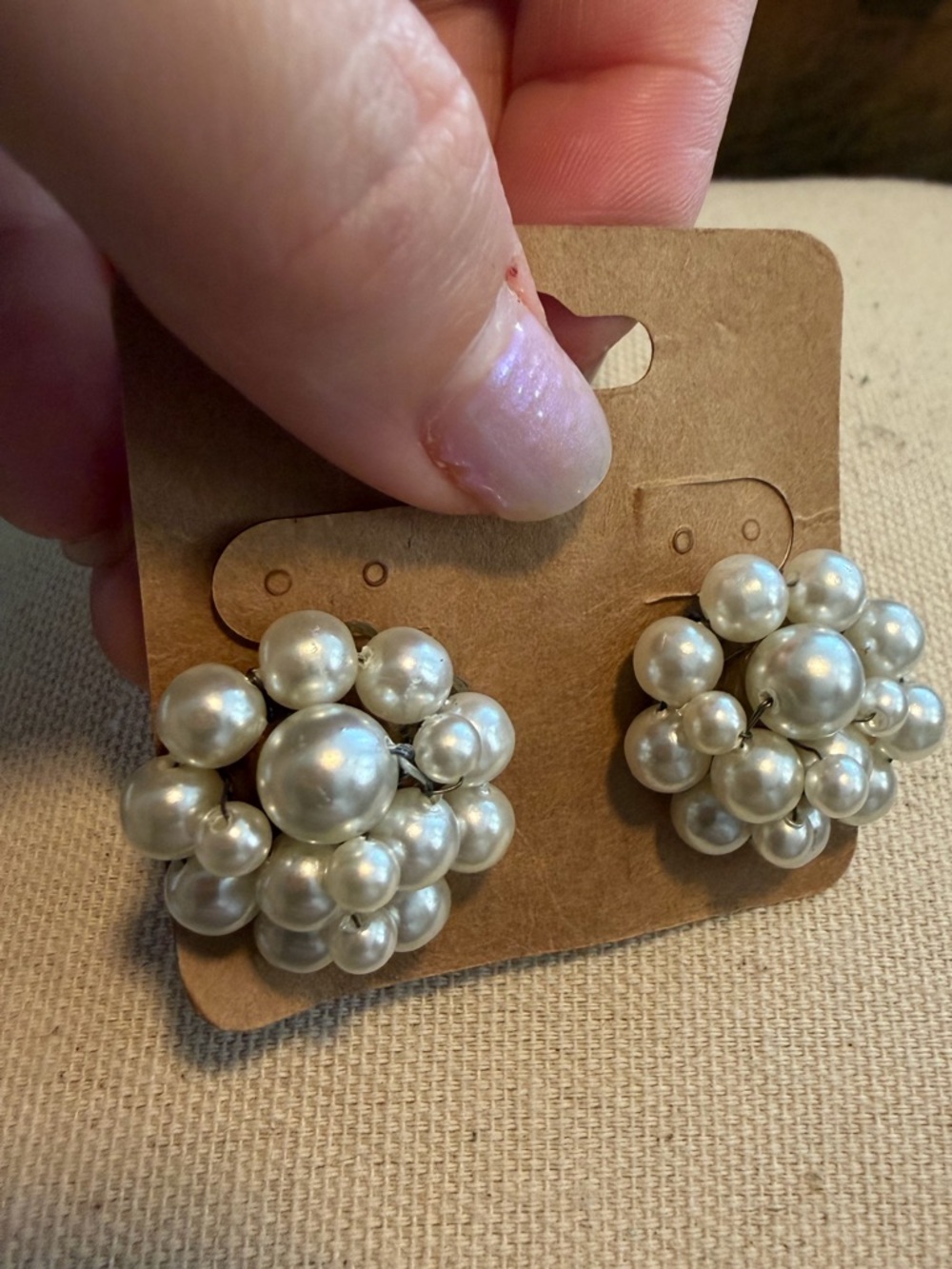 (Japan) Classic Pearl Cluster Stud Earrings